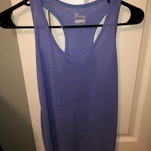 Blue workout tank top